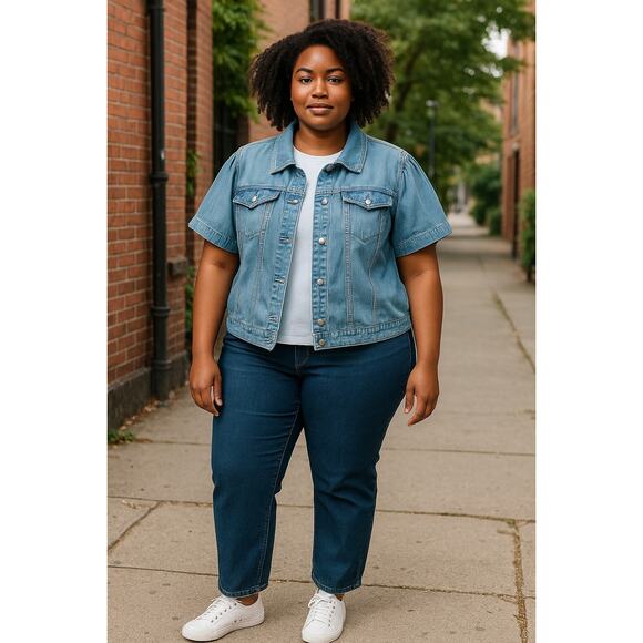 Denim Jean Jacket Est. 1946 Women's Plus 18/20W - Picture 2 of 9